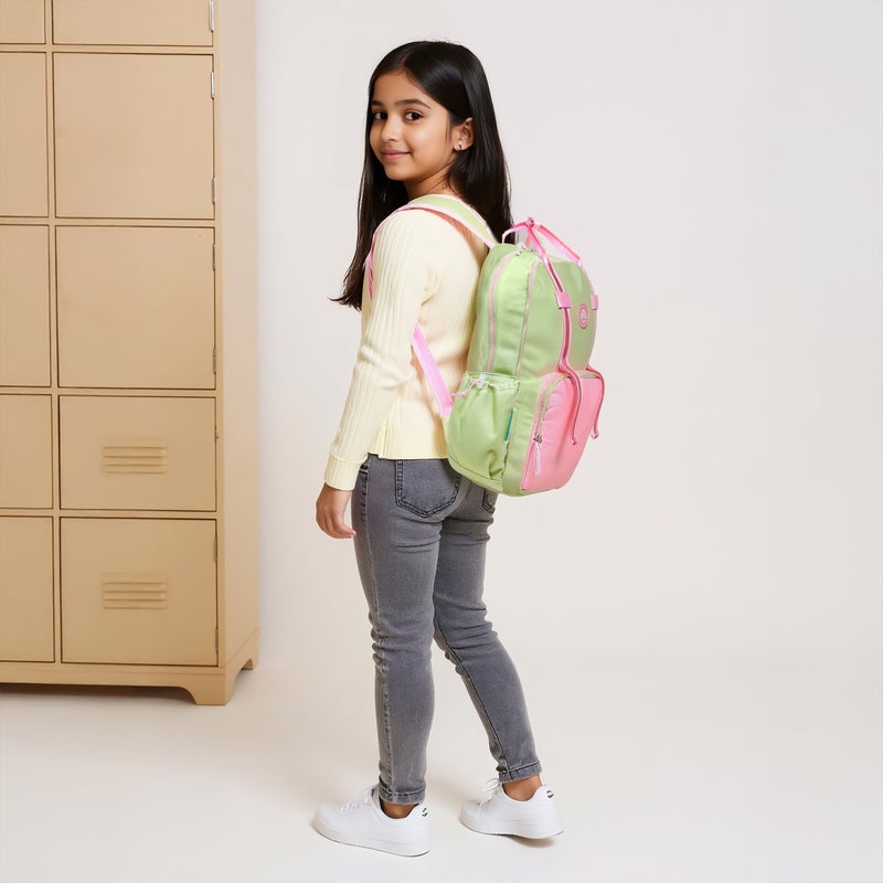 MARSHMALLOW Backpack-Fresky -1 Cmprt-Girls- (Polyester) Green \ 33X43X16 - Image 2
